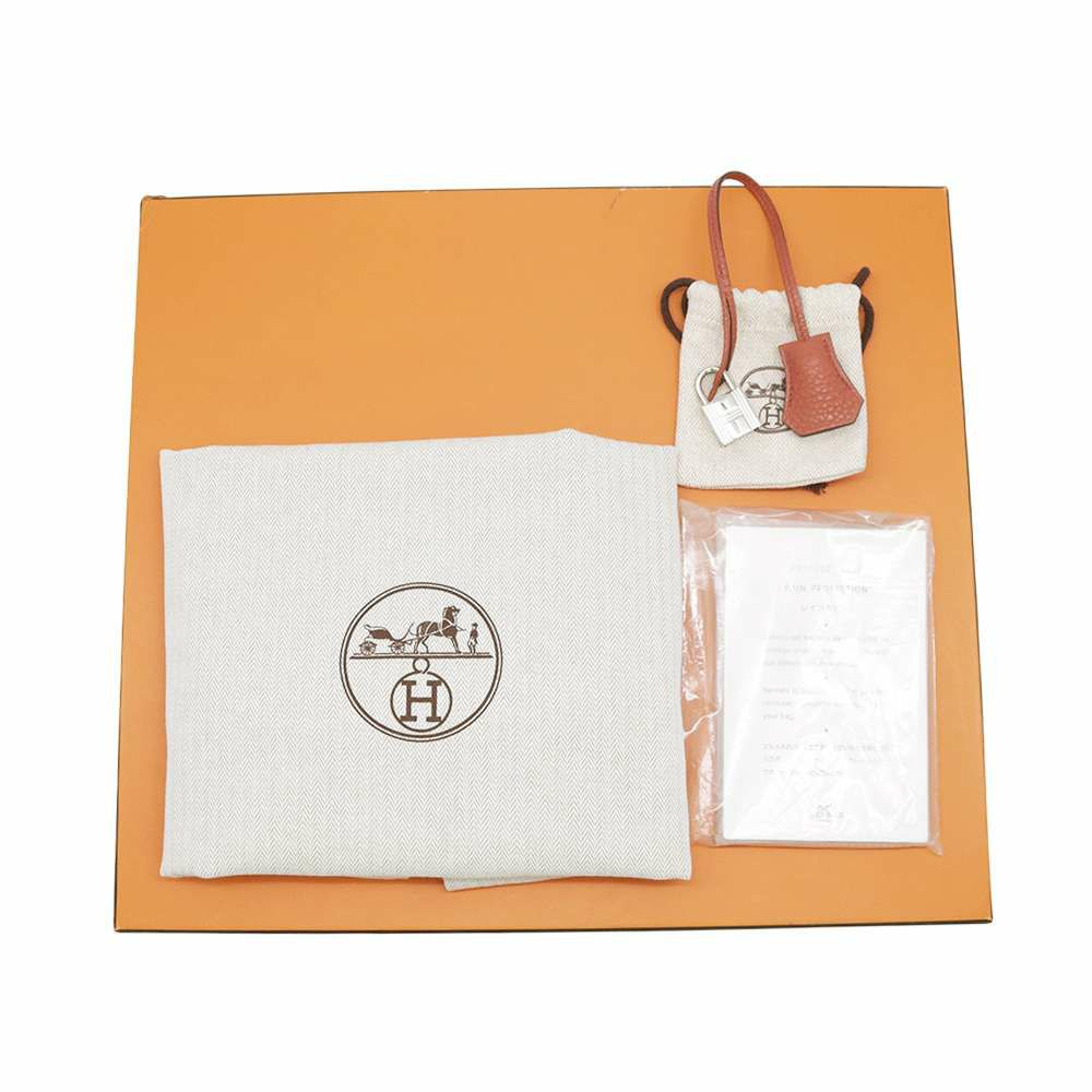 エルメス バーキン30 オレンジ/サンギーヌ/ブルーラン/ブルーイドラ/エタン/ゴールド/シルバー金具 トリヨンクレマンス □P刻印 Birkin