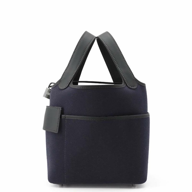エルメス ハンドバッグ ピコタンロックPM カーゴ ブルーマリン/キャバン/シルバー金具 トワルゴエラン/スイフト W刻印