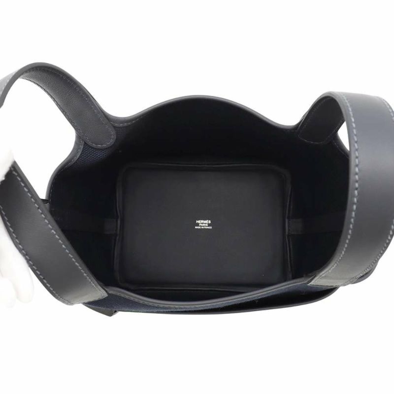 エルメス ハンドバッグ ピコタンロックPM カーゴ ブルーマリン/キャバン/シルバー金具 トワルゴエラン/スイフト W刻印