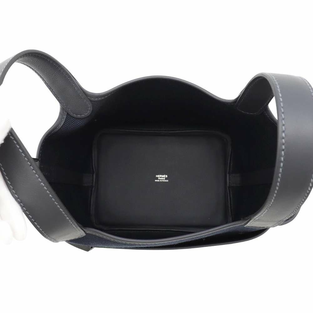 エルメス ハンドバッグ ピコタンロックPM カーゴ ブルーマリン/キャバン/シルバー金具 トワルゴエラン/スイフト W刻印