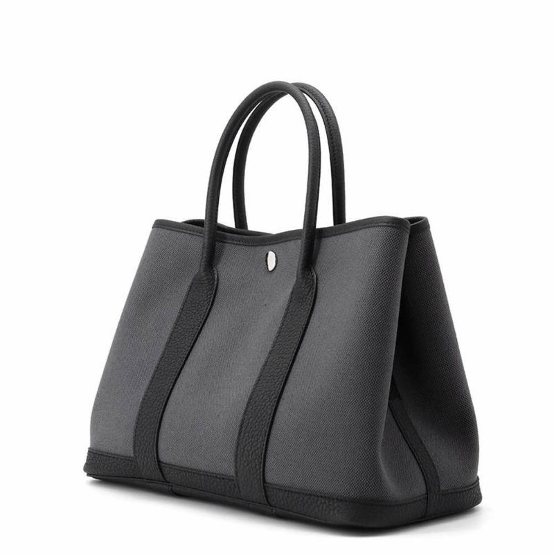 エルメス トートバッグ ガーデンパーティTPM アルドワーズ/ブラック/シルバー金具 トワルミリタリー/ネゴンダ W刻印 黒