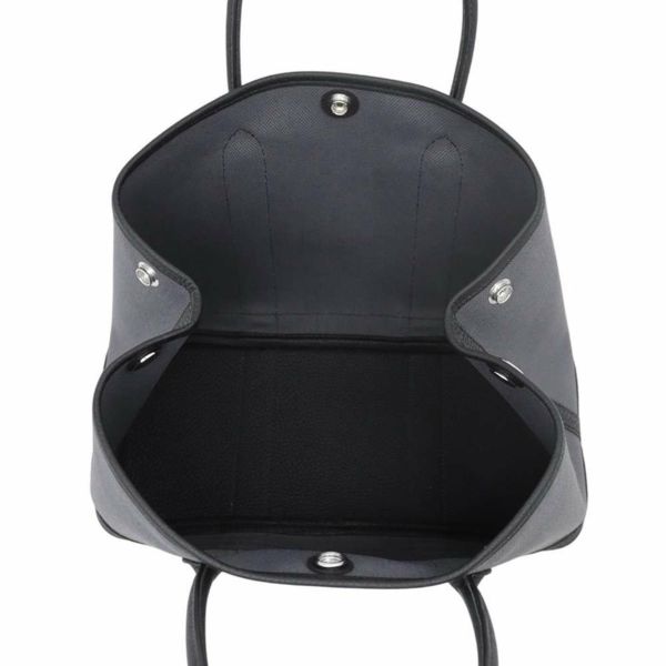 エルメス トートバッグ ガーデンパーティTPM アルドワーズ/ブラック/シルバー金具 トワルミリタリー/ネゴンダ W刻印 黒