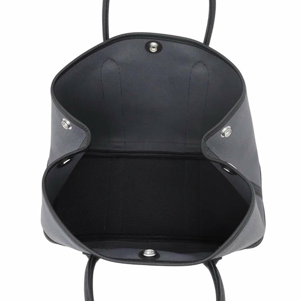 エルメス トートバッグ ガーデンパーティTPM アルドワーズ/ブラック/シルバー金具 トワルミリタリー/ネゴンダ W刻印 黒