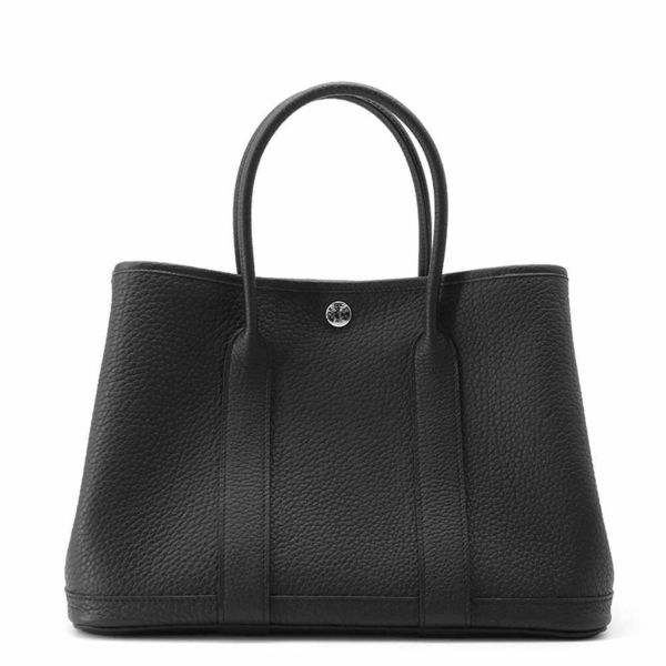 エルメス トートバッグ ガーデンパーティTPM ブラック/シルバー金具 ネゴンダ W刻印 黒