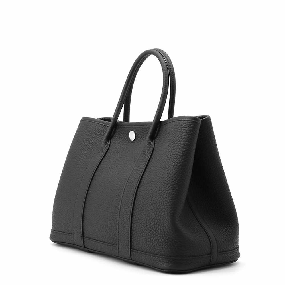 エルメス トートバッグ ガーデンパーティTPM ブラック/シルバー金具 ネゴンダ W刻印 黒