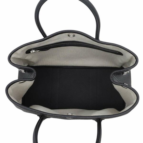 エルメス トートバッグ ガーデンパーティTPM ブラック/シルバー金具 ネゴンダ W刻印 黒