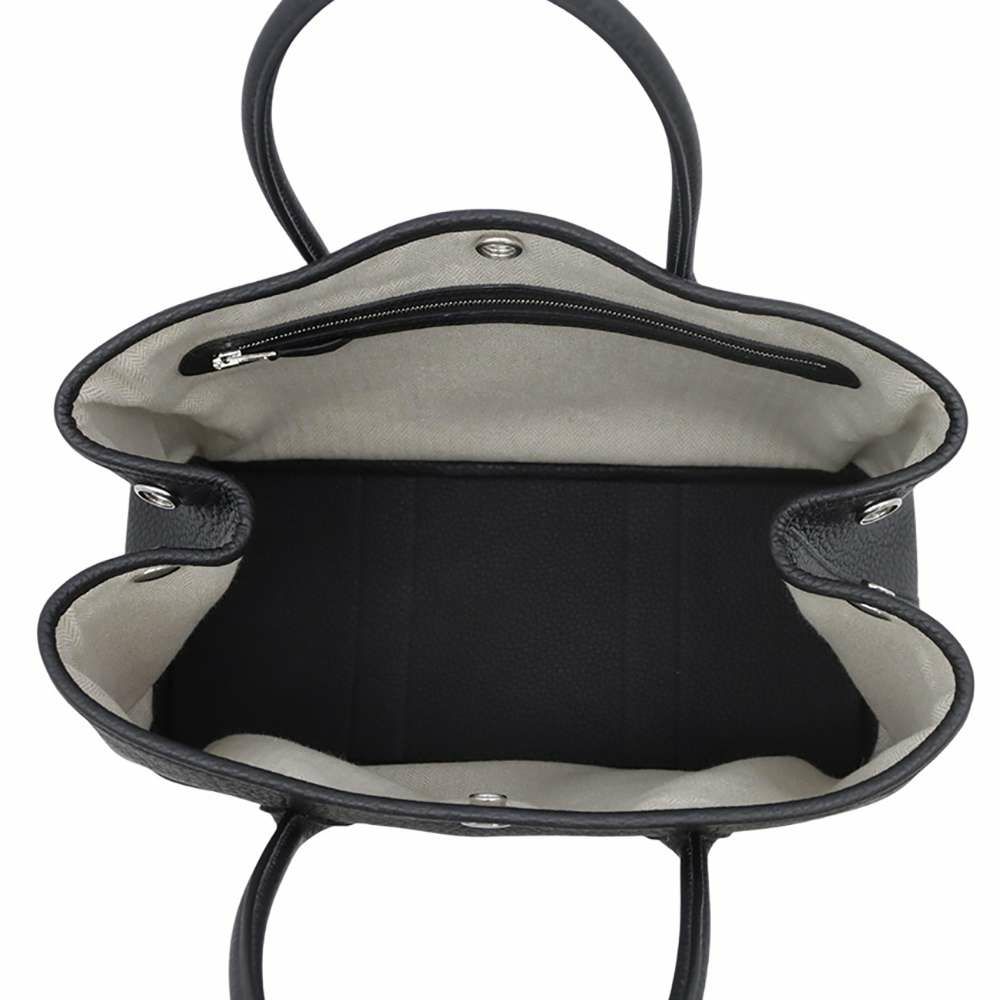 エルメス トートバッグ ガーデンパーティTPM ブラック/シルバー金具 ネゴンダ W刻印 黒