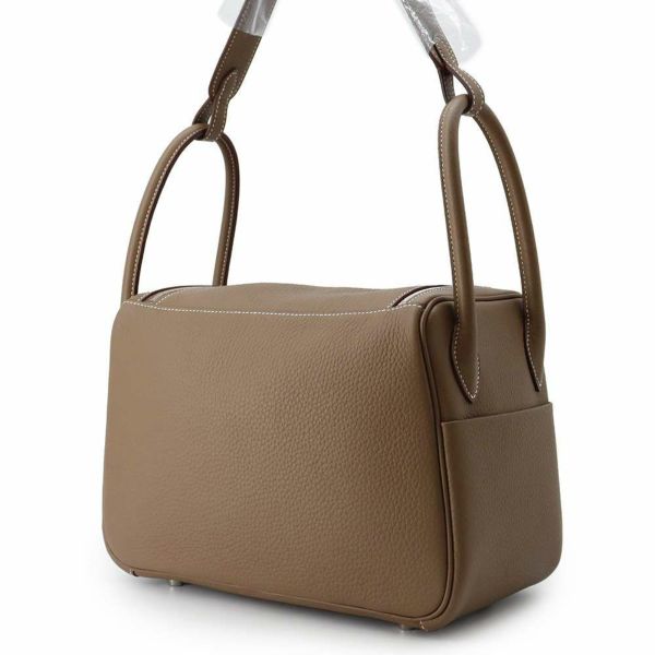 エルメス リンディ26 エトゥープ/シルバー金具 トリヨンクレマンス W刻印 HERMES 2wayショルダー