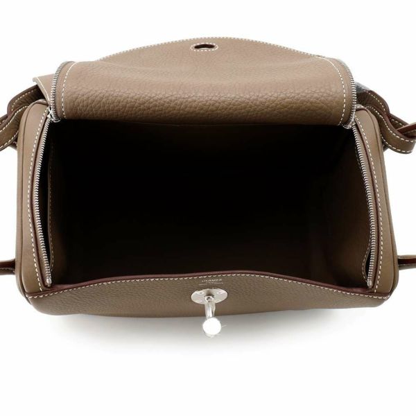 エルメス リンディ26 エトゥープ/シルバー金具 トリヨンクレマンス W刻印 HERMES 2wayショルダー