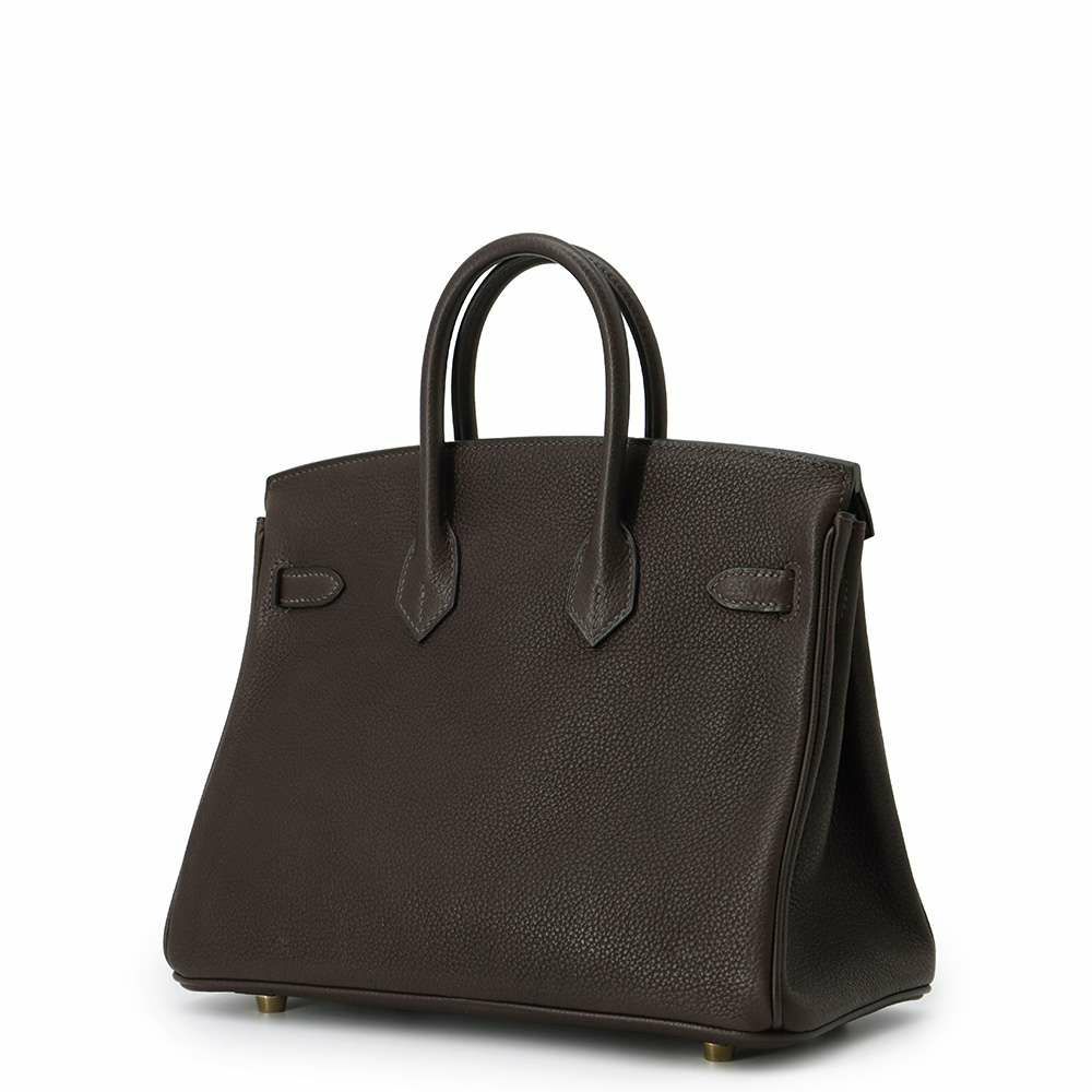 エルメス バーキン25 エベンヌ/ゴールド金具 バレニアフォーブル W刻印 HERMES Birkin ハンドバッグ