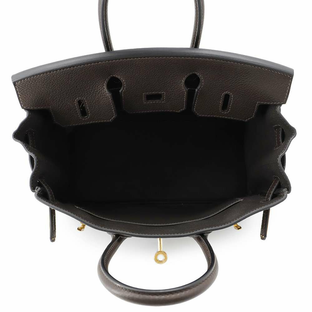 エルメス バーキン25 エベンヌ/ゴールド金具 バレニアフォーブル W刻印 HERMES Birkin ハンドバッグ