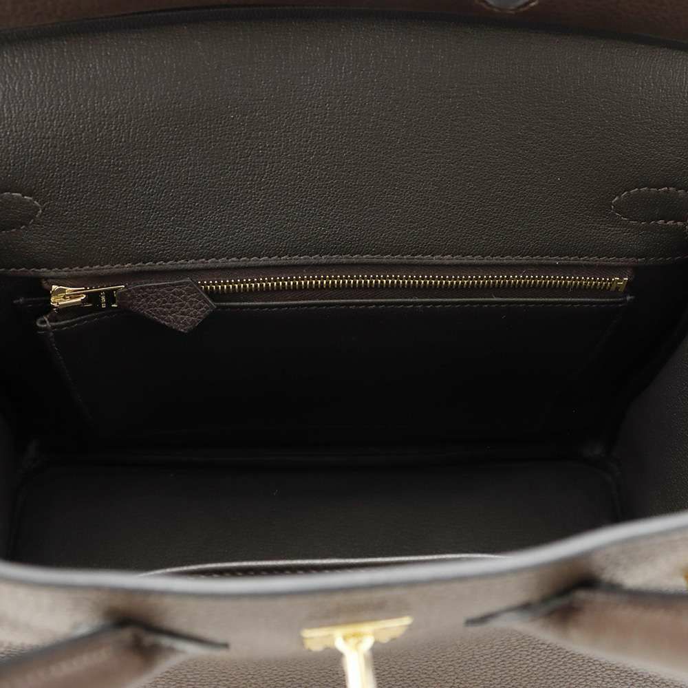 エルメス バーキン25 エベンヌ/ゴールド金具 バレニアフォーブル W刻印 HERMES Birkin ハンドバッグ