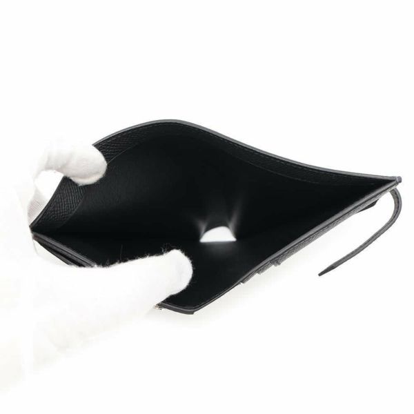 エルメス 二つ折り財布 ベアンコンパクト モノクローム ブラック/ブラック金具 エプソン B刻印 黒 ソーブラック