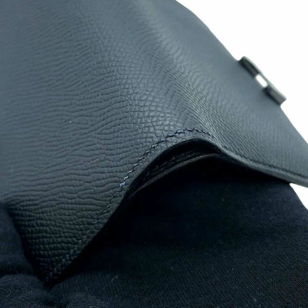 エルメス 二つ折り財布 ベアンコンパクト モノクローム ブラック/ブラック金具 エプソン B刻印 黒 ソーブラック