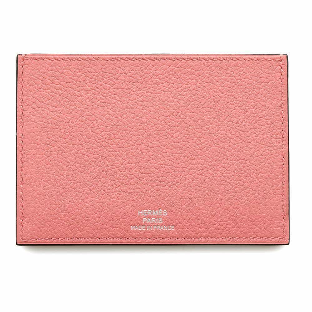 エルメス カードケース プティ・シュヴォー オリゾンタル ローズエテ/ルージュアッシュ/ブリック/ジョーヌアンブル C刻印