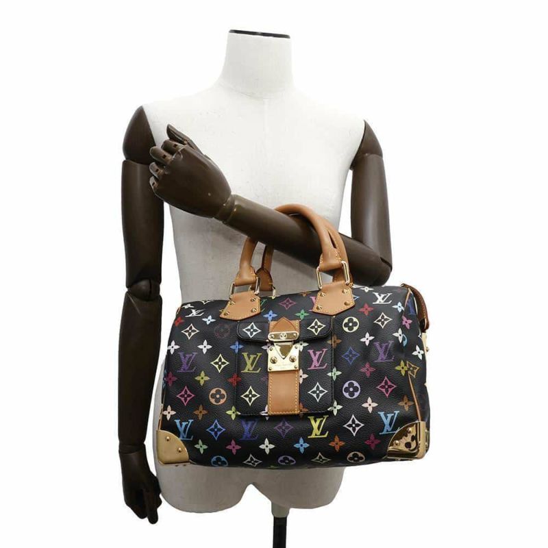ルイヴィトン ハンドバッグ モノグラム・マルチカラー スピーディ30 M92642 LOUIS VUITTON ブラック 黒