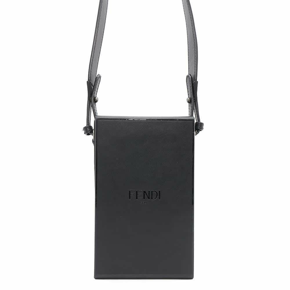 フェンディ ショルダーバッグ 縦型ボックス レザー 7VA519 FENDI 黒 