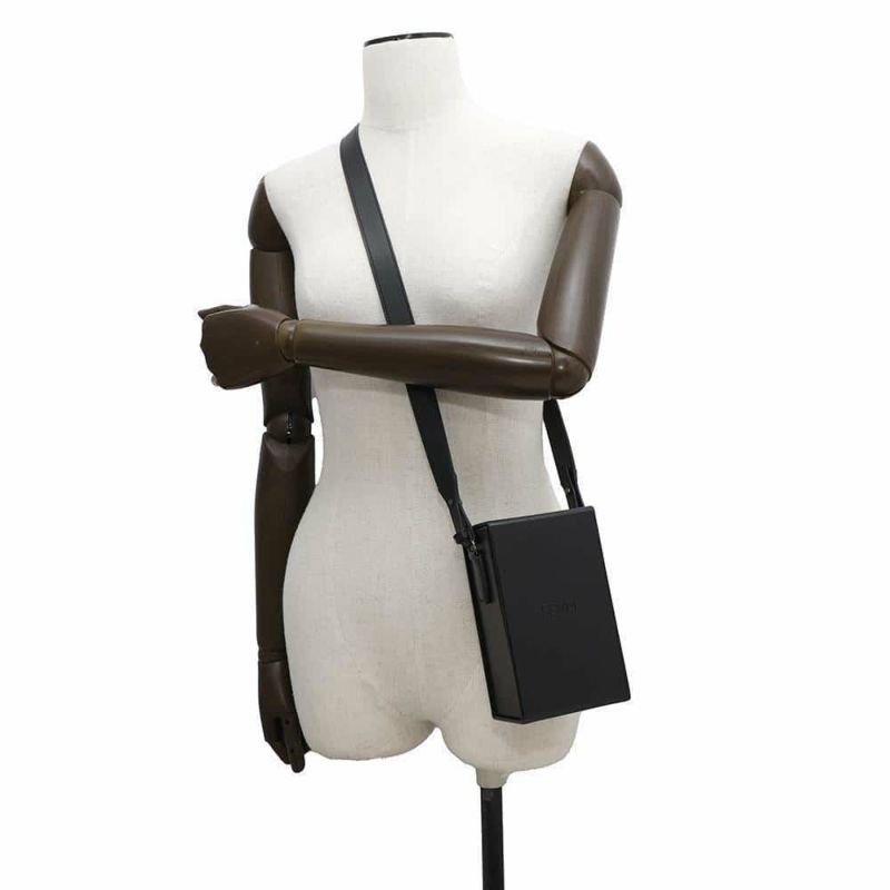 フェンディ ショルダーバッグ 縦型ボックス レザー 7VA519 FENDI 黒