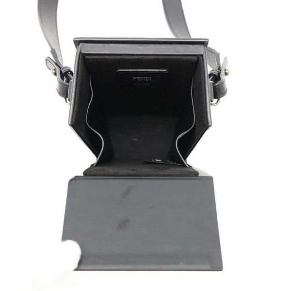 フェンディ ショルダーバッグ 縦型ボックス レザー 7VA519 FENDI 黒