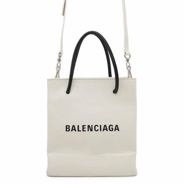 バレンシアガ ハンドバッグ ショッピングトートXXS レザー 528655 BALENCIAGA 2way 白