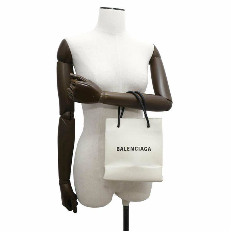 バレンシアガ ハンドバッグ ショッピングトートXXS レザー 528655 BALENCIAGA 2way 白