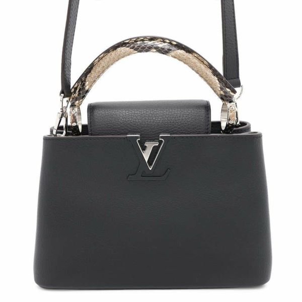 ルイヴィトン ハンドバッグ トリヨンレザー/パイソン カプシーヌBB LOUIS VUITTON 2wayショルダーバッグ ブラック 黒