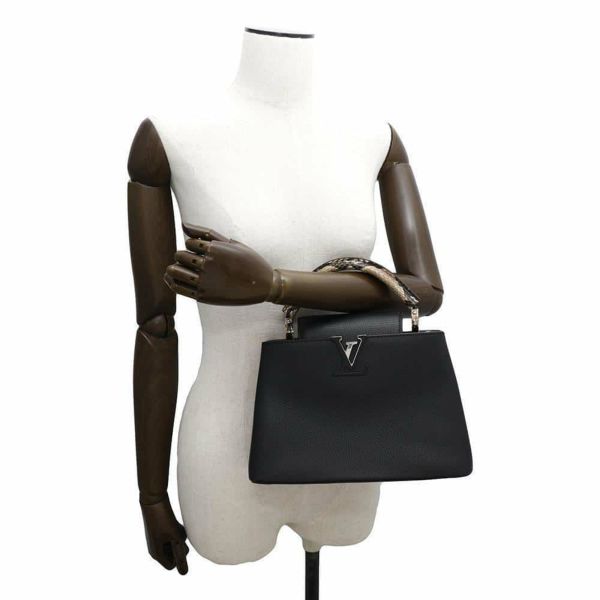 ルイヴィトン ハンドバッグ トリヨンレザー/パイソン カプシーヌBB LOUIS VUITTON 2wayショルダーバッグ ブラック 黒