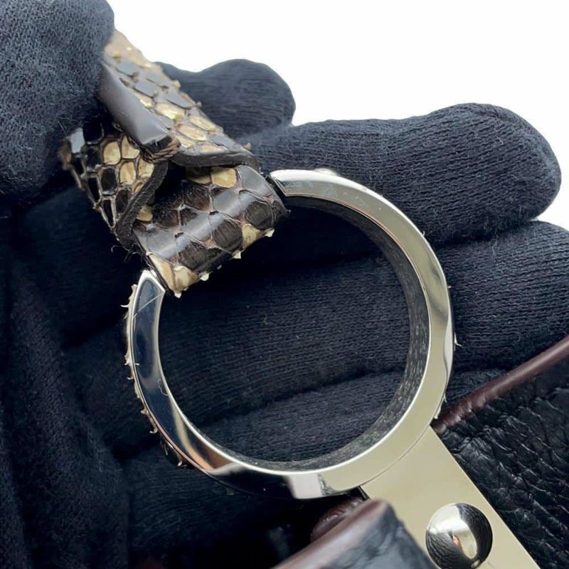 ルイヴィトン ハンドバッグ トリヨンレザー/パイソン カプシーヌBB LOUIS VUITTON 2wayショルダーバッグ ブラック 黒