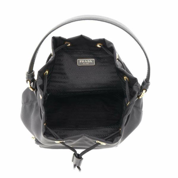 プラダ ハンドバッグ デュエット Re-Nylon バケットバッグ ナイロン 1BH038 PRADA 2wayショルダーバッグ 黒