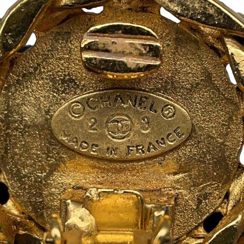 シャネル イヤリング ココマーク チェーンモチーフ ラインストーン 23 CHANEL アクセサリー