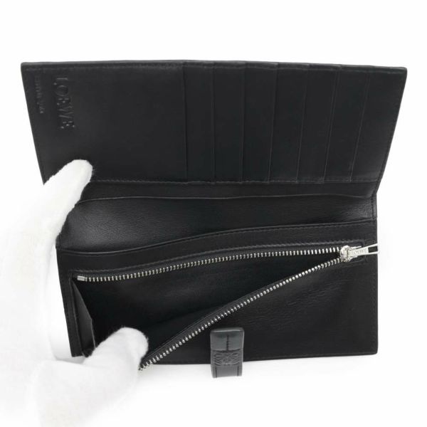 ロエベ 長財布 バーティカル ウォレット ラージ レザー LOEWE 財布 黒