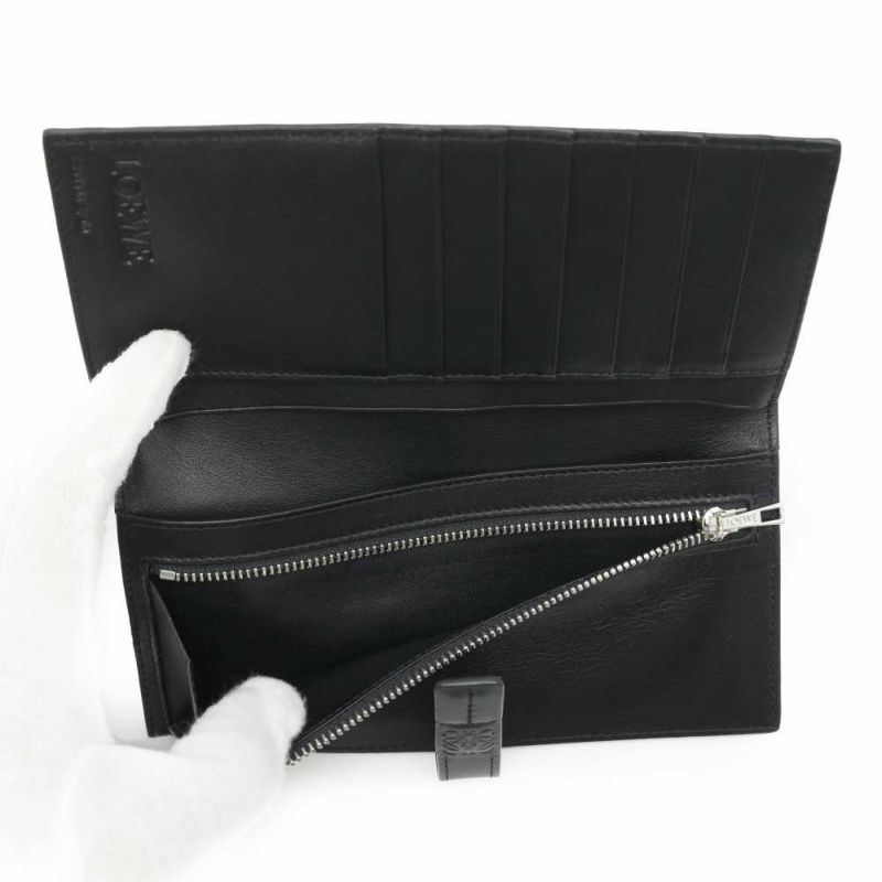 ロエベ 長財布 バーティカル ウォレット ラージ レザー LOEWE 財布 黒
