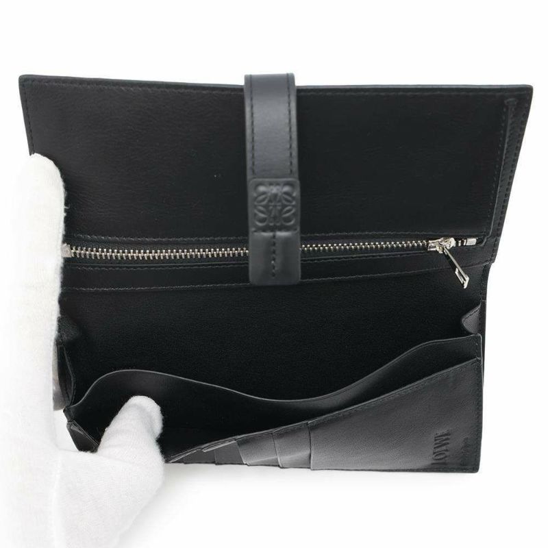 ロエベ 長財布 バーティカル ウォレット ラージ レザー LOEWE 財布 黒