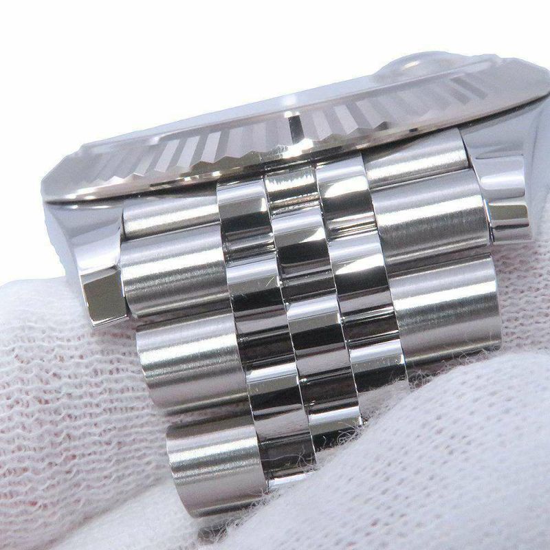 ロレックス デイトジャスト41 SS/K18WG ランダムシリアル ルーレット 126334 ROLEX 腕時計 スレート文字盤