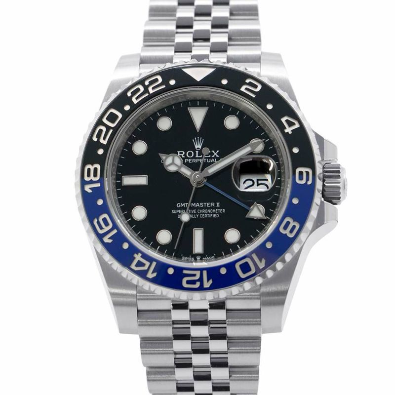 ロレックス GMTマスター2 デイト ランダムシリアル ルーレット 126710BLNR ROLEX 腕時計 黒文字盤