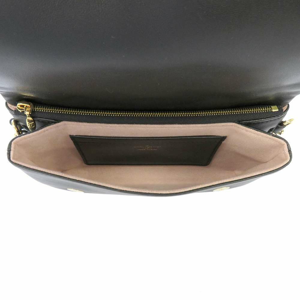 ルイヴィトン ショルダーバッグ ラムスキン ポシェットクッサン M80742 LOUIS VUITTON 黒