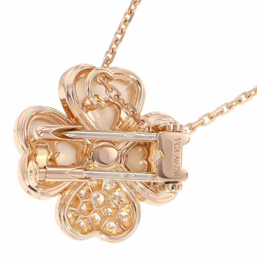 ヴァンクリーフ&アーペル ネックレス コスモス クリップ ペンダント ミディアム ダイヤ P14 計0.59ct