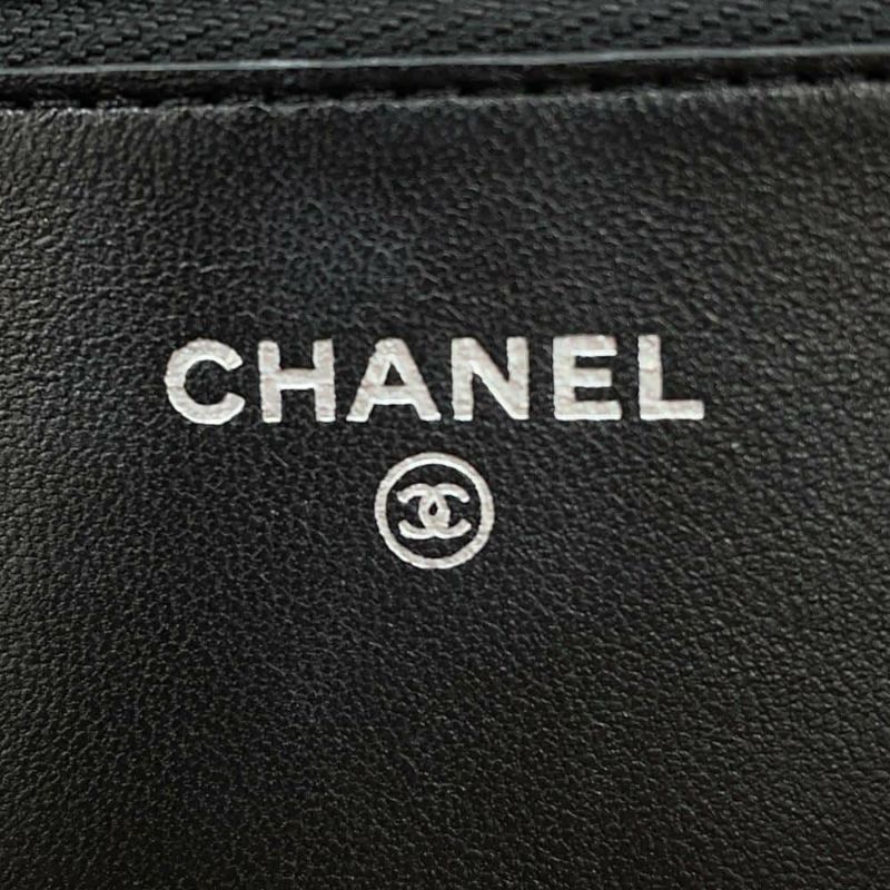 シャネル チェーンウォレット クラシック マトラッセ ココマーク ラムスキン AP0250 CHANEL 財布 黒