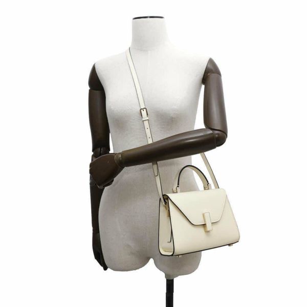 ヴァレクストラ ハンドバッグ イジィデ マイクロ V5E23-28-W-OC Valextra 2way 白