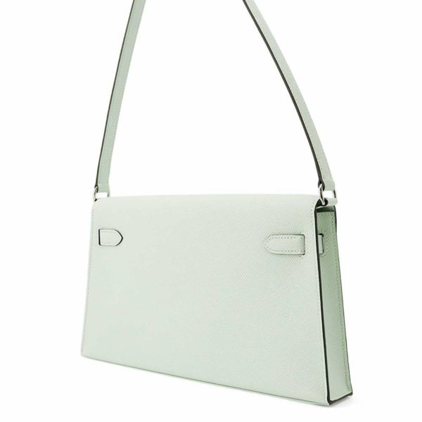 エルメス クラッチバッグ ケリーエラン ヴェールペパーミント/シルバー金具 エプソン W刻印 2wayショルダー