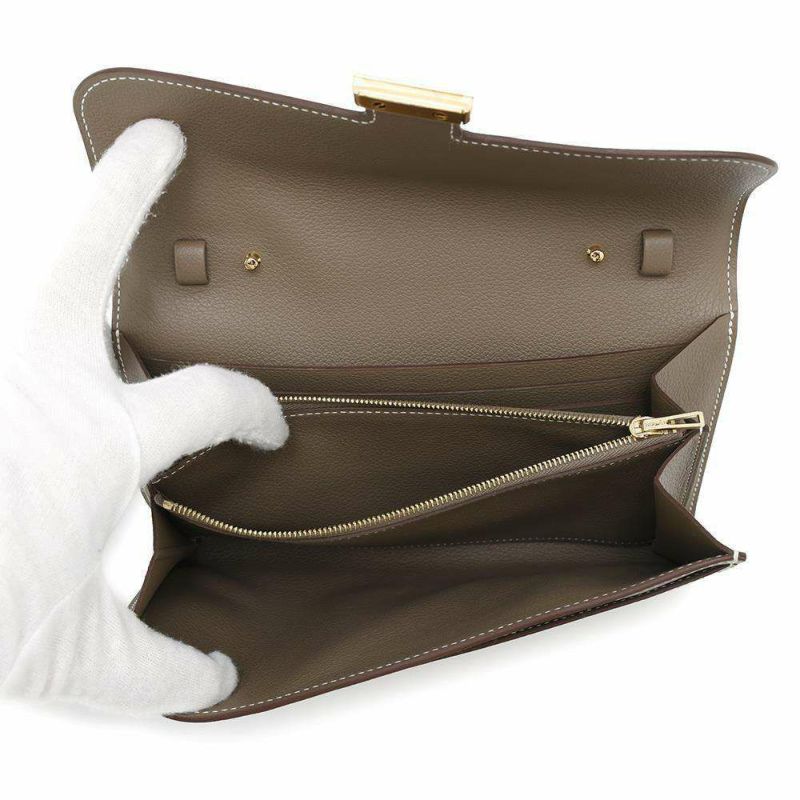 エルメス 長財布 コンスタンス トゥーゴー ロング エトゥープ/ゴールド金具 エバーカラー B刻印