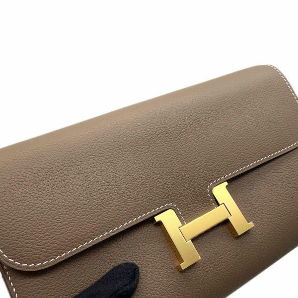 エルメス 長財布 コンスタンス トゥーゴー ロング エトゥープ/ゴールド金具 エバーカラー B刻印