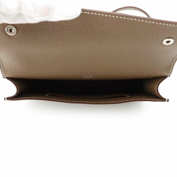 エルメス ショルダーウォレット ナップ トゥーゴー エトゥープ/シルバー金具 エプソン W刻印 財布
