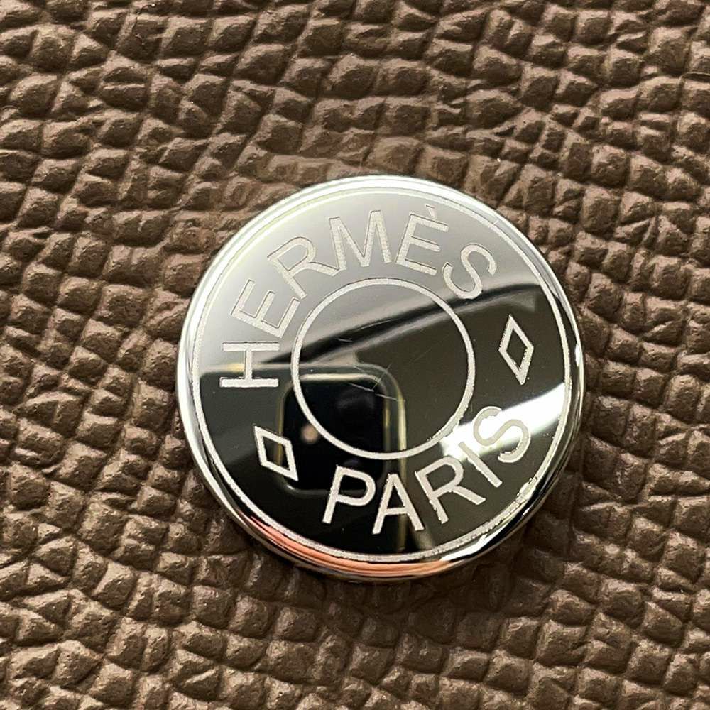 エルメス ショルダーウォレット ナップ トゥーゴー エトゥープ/シルバー金具 エプソン W刻印 財布