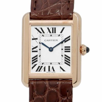 カルティエ タンクソロ SM W5200024 Cartier 腕時計 シルバー文字盤 安心保証
