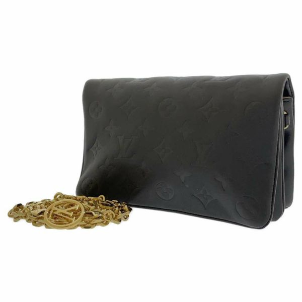 Louis vuitton black cheap crossbody gold chain