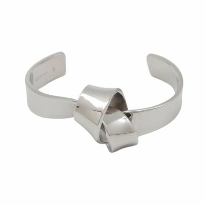 「かわいい～！」 セリーヌ ブレスレット ノット フラット バングル メタル サイズ アクセサリー