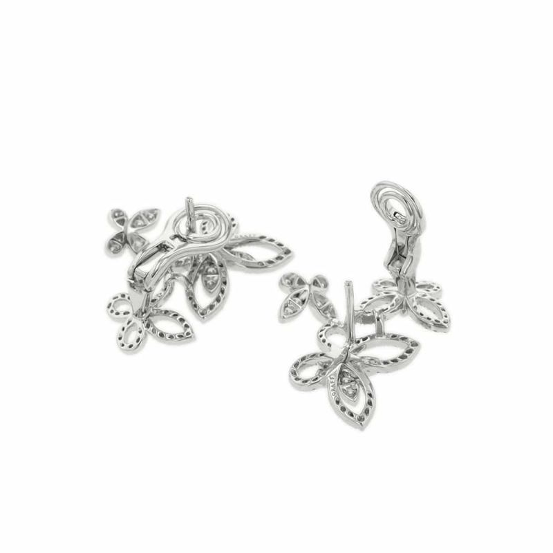 グラフ ピアス トリプル バタフライ シルエット ダイヤモンド イヤリング ダイヤ 計0.85ct K18WGホワイトゴールド RGE1610