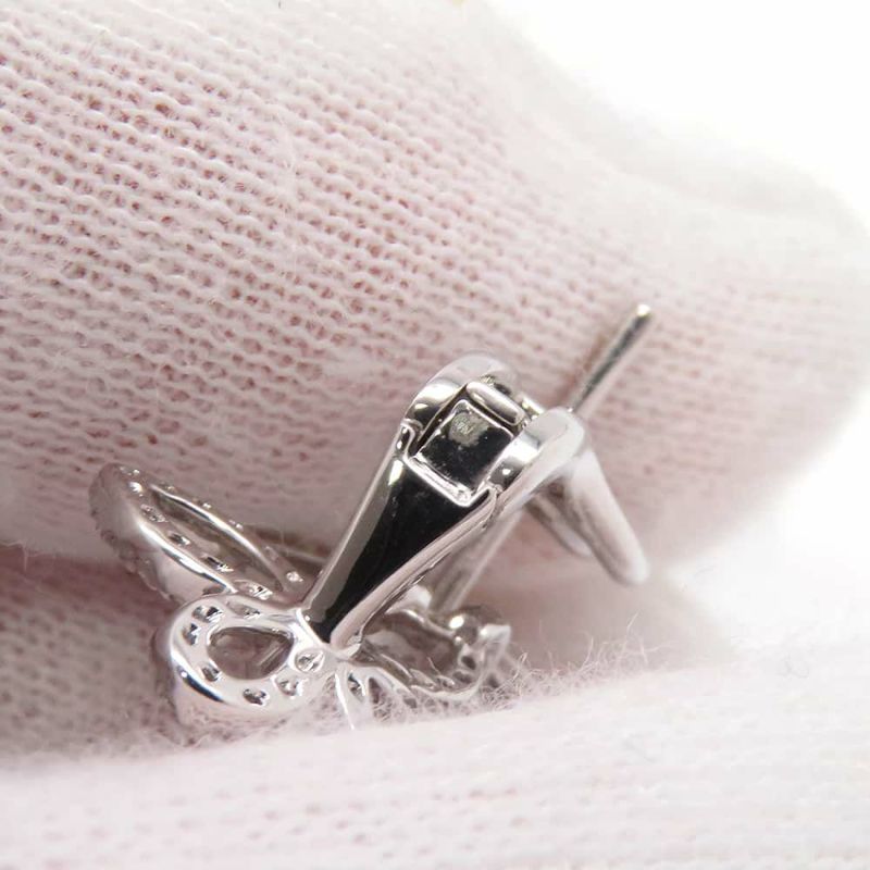 グラフ ピアス トリプル バタフライ シルエット ダイヤモンド イヤリング ダイヤ 計0.85ct K18WGホワイトゴールド RGE1610