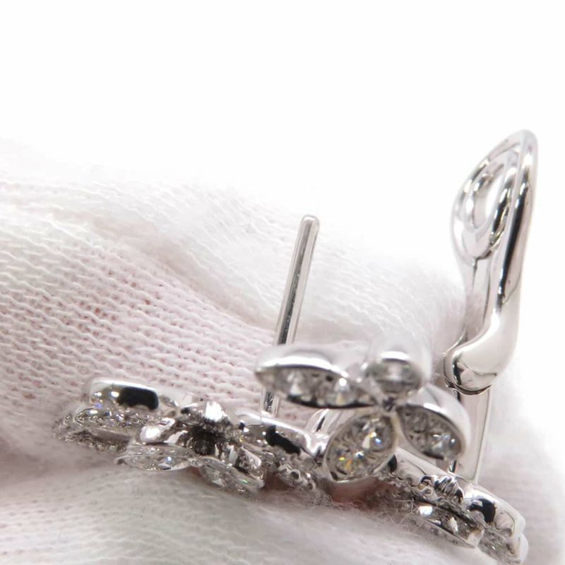 グラフ ピアス トリプル バタフライ シルエット ダイヤモンド イヤリング ダイヤ 計0.85ct K18WGホワイトゴールド RGE1610